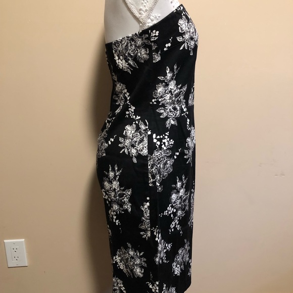Black and White Floral Dress - Picture 2 of 4